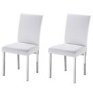 Kit 2 Cadeiras Vitória para Sala de Jantar-Assento sintético branco
