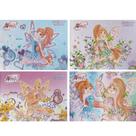 Kit 2 Caderno Desenho Cartografia Brochura 48 Folhas Winx