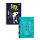 Kit 2 Cadernos Espiral Universitário Minecraft 80Folhas Foroni