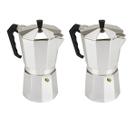 Kit 2 Cafeteira Italiana 150ml Aluminio 3Cafés Luxo Kit 2 Cafeteira Italiana 150ml Aluminio 3Cafés Luxo