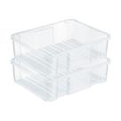 Kit 2 Caixa Bandeja Organizadora Plástica Média Para Acessórios Kit 2 Caixa Bandeja Organizadora Plástica Média Para Acessórios