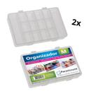Kit 2 Caixa Box Organizadora Divisória Porta Parafuso Pesca
