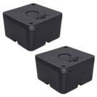 Kit 2 caixa cftv abs 85x85x50mm preta uv