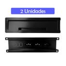 Kit 2 Caixa Com 3 Tomadas Para Embutir Chão ou Mesa Modelo Slim Usb Rede Para 10a Kit 2 Caixa Com 3 Tomadas Para Embutir Chão ou Mesa Modelo Slim Usb Rede Para 10a