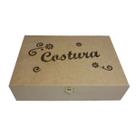 Kit 2 Caixa de Costura 8 Divisorias 7 Apoiador de Linha com Fecho 30x20x8 Mdf Madeira Kit 2 Caixa de Costura 8 Divisorias 7 Apoiador de Linha com Fecho 30x20x8 Mdf Madeira