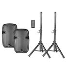 Kit 2 Caixa De Som 10 Polegadas Ativa E Passiva 300W Bluetooth USB Com 2 Tripés Road 210X Sonoros