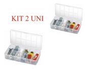 kit 2 Caixa Organizadora De Plástico Com Divisórias - P kit 2 Caixa Organizadora De Plástico Com Divisórias - P