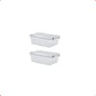 Kit 2 Caixa Organizadora Decorativa Multiuso 2,5 Litros Kit 2 Caixa Organizadora Decorativa Multiuso 2,5 Litros