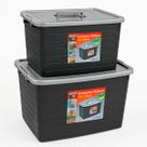 Kit 2 Caixa Organizadora Grande Container 30l e 50l Arqplast Cesta Organizadora Multiuso Plástico
