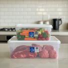 KIT 2 Caixa Organizadora Multiuso Du Cheff 5,5 /11 Litros Transparente Com Tampa Santana