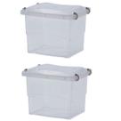 Kit 2 Caixa Organizadora Pratic Box 3 Litros Com Travas