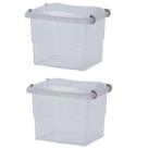 Kit 2 Caixa Organizadora Pratic Box 3 Litros Com Travas