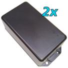 Kit 2 Caixa Plástica para Montagem de Eletrônico Circuito Arduino 83x48x28 com aba x080