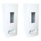 Kit 2 Caixa Sobrepor Disjuntor Protecao Tomada 20A Branco