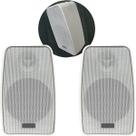 kit 2 Caixa Som Ambiente 70w Parede/teto Com Tela Metálica Leson