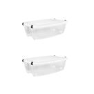 Kit 2 Caixas 38L Multiuso Rodinha Empilhável 2014T JAGUAR