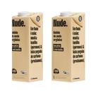 Kit 2 caixas bebida de aveia nude orgânica baunilha sem glúten 1l alternativa vegetal leve