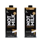 Kit 2 caixas bebida vegetal not milk barista 1l ideal para cafés e vaporização