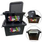Kit 2 Caixas Contêiner Organizador Multiuso 10 Lts e 20 Lts
