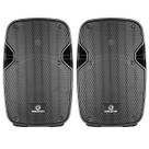 Kit 2 Caixas De Som 8 Polegadas Ativa E Passiva 240W Bivolt Com Bluetooth USB MP3 FK240X Waldman