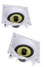 Kit 2 Caixas de Som Acústicas Quadradas Anguladas de Embutir Arandela JBL CI Plus 6SA 160w Rms - Branca