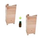 KIT 2 Caixas Inpa Abelhas Sem Ferrão Eucalipto