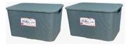 Kit 2 Caixas Organizadora Rattan 70 Litros Premium Grande