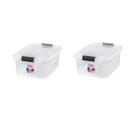 Kit 2 Caixas Organizadora Transparente 6L C/Tampa-SANREMO