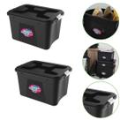 Kit 2 Caixas Organizadoras 56 Litros Travas Preta Uninjet Kit 2 Caixas Organizadoras 56 Litros Travas Preta Uninjet