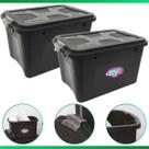 Kit 2 Caixas Organizadoras Container 20 Litros C/ Tampa e Trava
