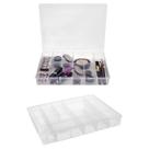 Kit 2 Caixas Organizadoras Multiuso 12 Div Transparente G