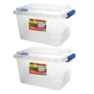 Kit 2 Caixas Organizadoras Multiuso Alta 4,5 L Transparente