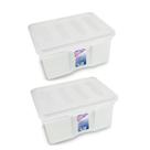Kit 2 Caixas Organizadoras Multiuso C/ Tampa 5L Transparente