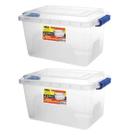 Kit 2 Caixas Organizadoras Multiuso Transparente 2,5L Alta