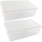 Kit 2 Caixas Organizadoras Plásticas 3,5L Empilhável com Tampa Plasvale Multiuso Kit 2 Caixas Organizadoras Plásticas 3,5L Empilhável com Tampa Plasvale Multiuso