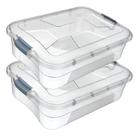 Kit 2 Caixas Organizadoras Transparentes Multiuso 17 Litros