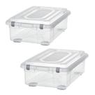 Kit 2 Caixas Plastica Organizadora 28 litros Baixa Sanremo Kit 2 Caixas Plastica Organizadora 28 litros Baixa Sanremo