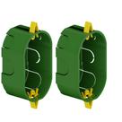 Kit 2 Caixinha De Luz Elétrica Dry Wall PVC Verde Para Instalações Elétricas Dryfix 2”x4” Tigre