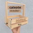 Kit 2 caixote cesta páscoa de pinus 22,5x20x22,5 cesta cafe da manha