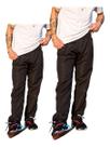Kit 2 Calça Adulto Masc Tactel 1 Bolso Caminhada Inverno 076 Kit 2 Calça Adulto Masc Tactel 1 Bolso Caminhada Inverno 076