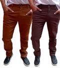 Kit 2 calça basica sarja e jeans slim pronta entrega lançamento 2023 Kit 2 calça basica sarja e jeans slim pronta entrega lançamento 2023