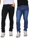 Kit 2 calça calça masculina preta e media slim fit com laycra