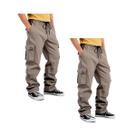 Kit 2 Calça Cargo Masculina Jogger Skatista Street Confortável Linha Premium
