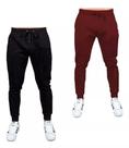 Kit 2 Calça De Moletom Masculina Slim Sport Academia Kit 2 Calça De Moletom Masculina Slim Sport Academia