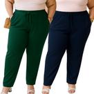 Kit 2 Calça Feminina Malha Viscolycra Lisa Soltinhas Plus