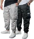 Kit 2 Calça Jogger Bolsos Cargo Corta Vento Masculina Skate Kit 2 Calça Jogger Bolsos Cargo Corta Vento Masculina Skate