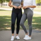 Kit 2 Calça Legging Feminina Leg Para Academia Cintura Alta