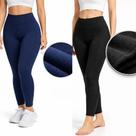 Kit 2 calça legging feminina modelo Fitness Cintura Alta Modeladora