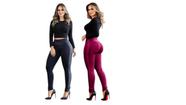 Kit 2 Calça Legging Montaria Cirrê empina bumbum Cirre