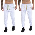 kit 2 Calça Moletom Com Bolsos Cintura Com Elástico Coroa e Cordão